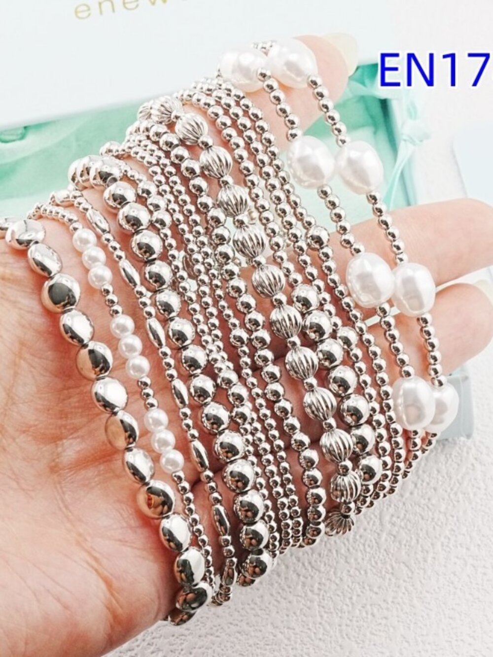 Enewton Fourteen-Piece White Gold Bracelet Set - Picture 2 of 5
